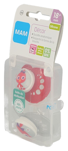 Image MAM Sucette Animaux Silicone 18M+ Lot de 2